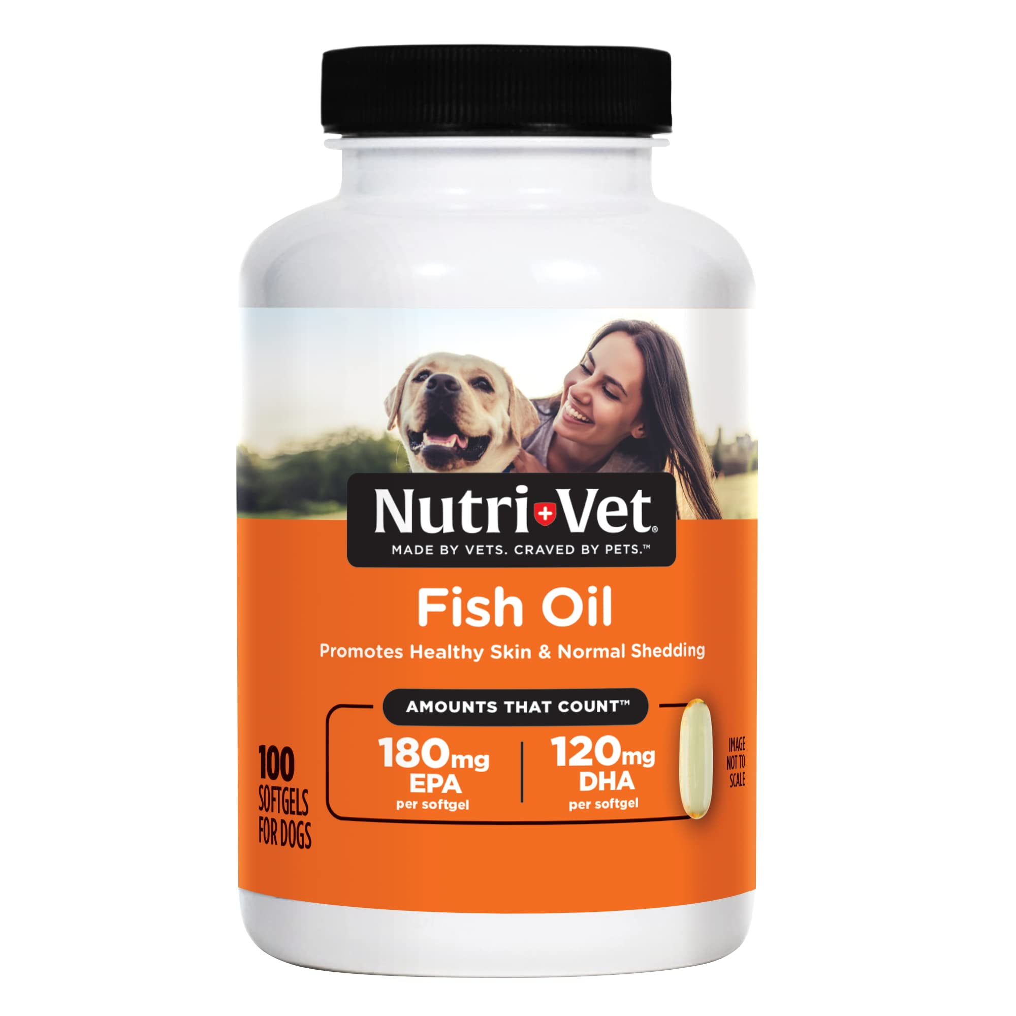 NutriVet Fish Oil Supplements for Dogs Skin and Coat Omega 3