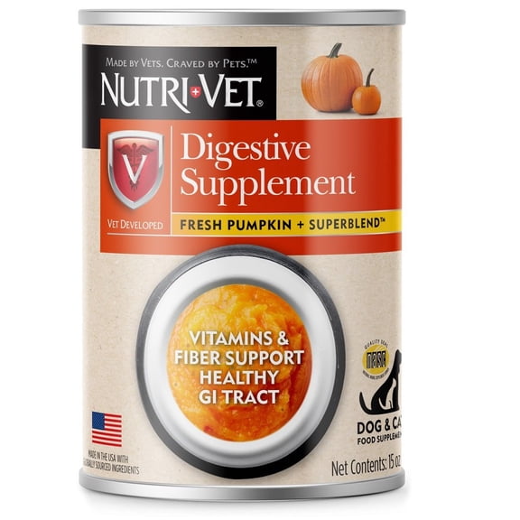 Nutri-Vet Fresh Pumpkin Digestive Aid Supplement-15oz