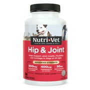 Nutri-Vet Advanced Strength Hip & Joint Chewable Dog Supplements- Formulated with Glucosamine & Chondroitin to Support Dog Cartilage & Mobility- 150 Tablets