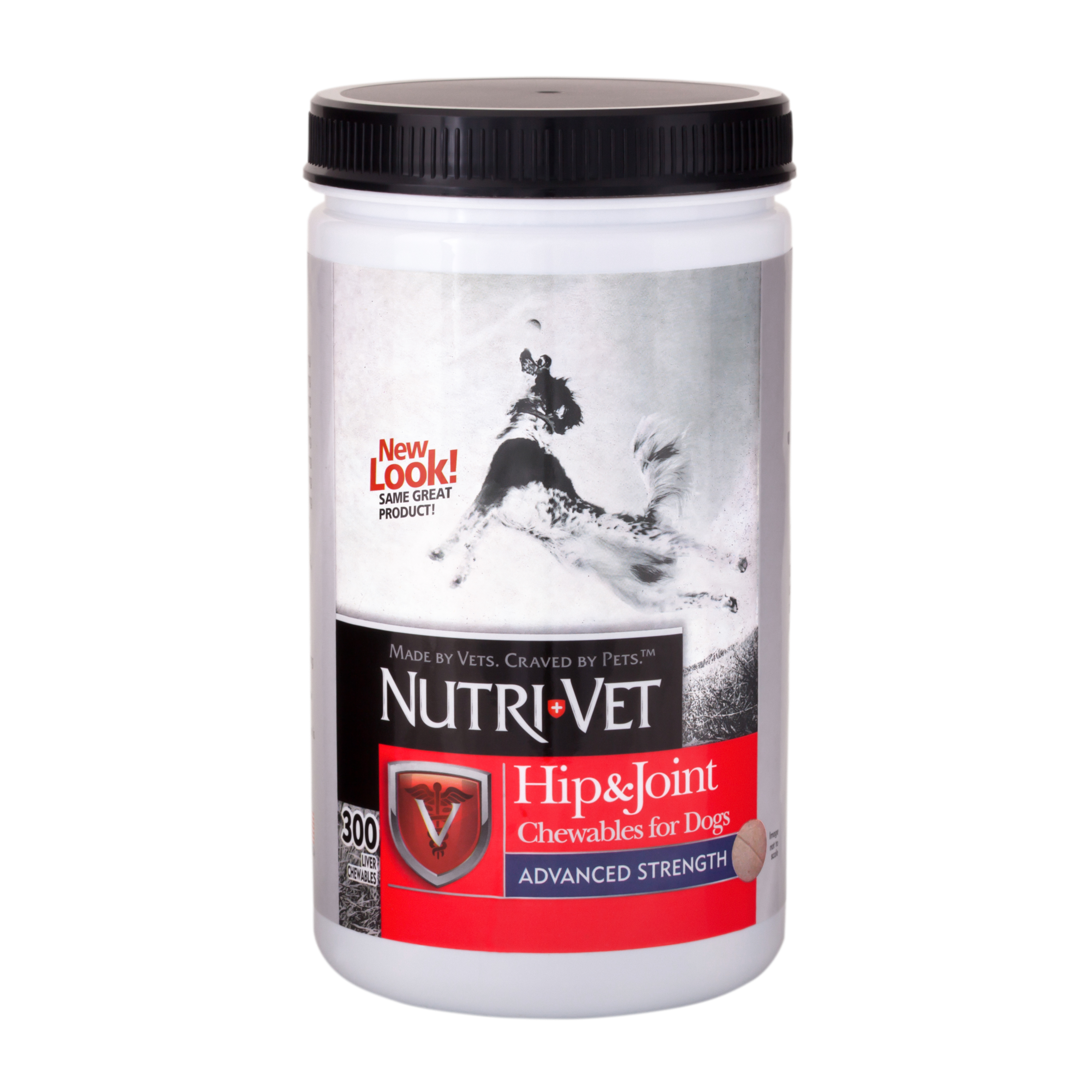 NutriVet Hip and Joint Chewables for Dogs, Advanced Strength, 300