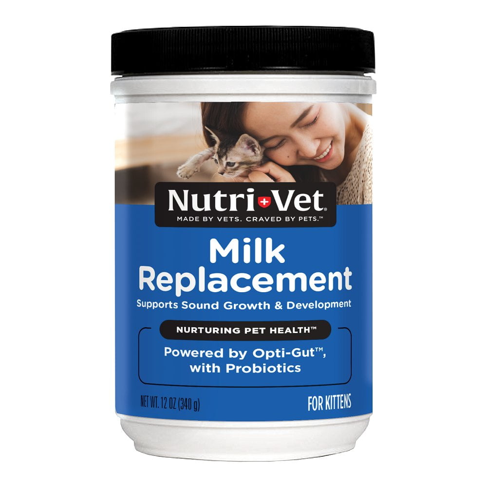 Nutri-Vet Milk Replacement For Kittens - Healthy Gut Support with Probiotics - 12 oz (Pack of 1)
