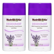 NutriBiotic Deodorant, Lavender with GSE, 2.6 Ounce Stick Twin Pack