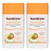 NutriBiotic Deodorant, Mango Melon with GSE, 2.6 Oz Stick Twin Pack