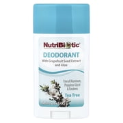 NutriBiotic Deodorant, Tea Tree with GSE, 2.6 Ounce Stick