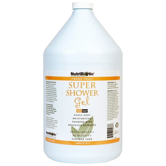 NutriBiotic Fresh Fruit Super Shower Gel, 1 Gallon (128 Fl Oz)