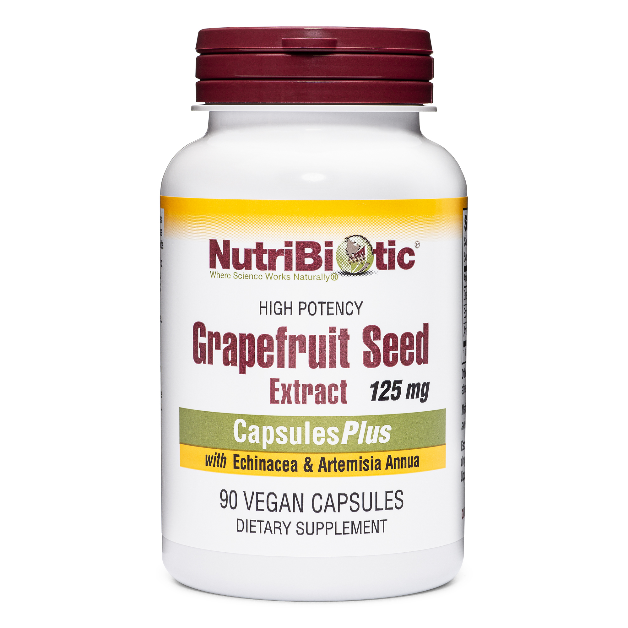 NutriBiotic Grapefruit Seed Extract CapsulesPlus, 90 Count Capsules