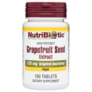 NutriBiotic Grapefruit Seed Extract Tablets 125 Mg, 100 Count, with Bioflavonoids