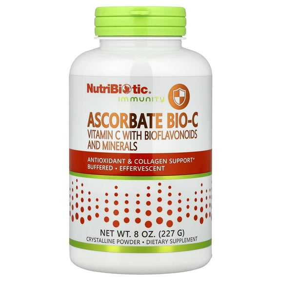 NutriBiotic Immunity, Ascorbate Bio-C, Vitamin C with Bioflavonoids And Minerals, 8 oz (227 g)