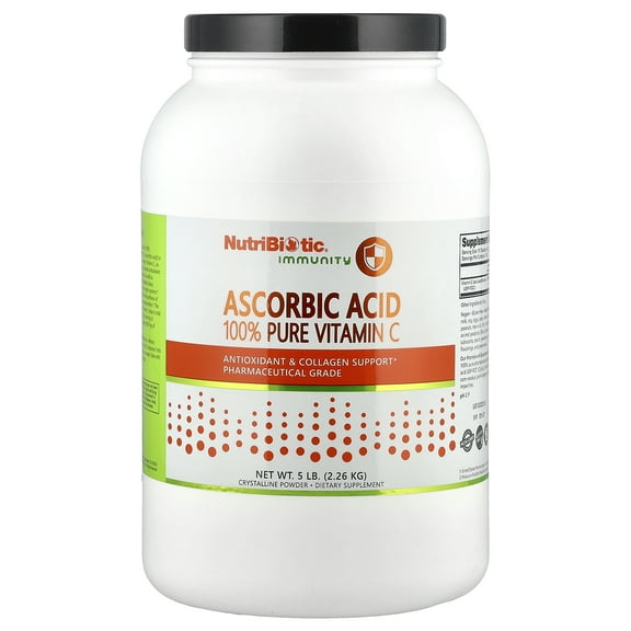 NutriBiotic Immunity, Ascorbic Acid, 100% Pure Vitamin C, Crystalline Powder, 5 lb (2.26 kg)
