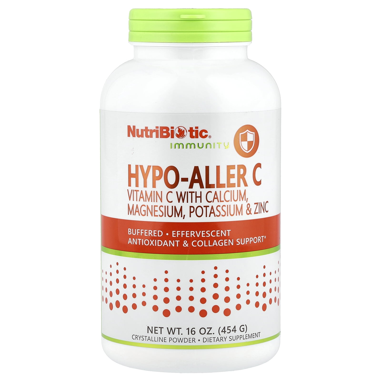 NutriBiotic Immunity, Hypo-Aller C Vitamin C with Calcium, Magnesium, Potassium & Zinc, 16 oz (454 g)