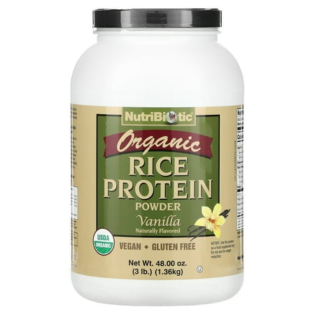 NutriBiotic Organic Rice Protein Powder, Vanilla, 3 lb (1.36 kg)