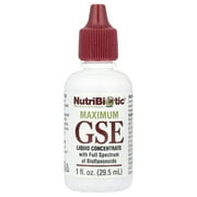 NutriBiotic Maximum GSE, 1 oz Liquid Grapefruit Seed Extract Concentrate, Overall Health Support