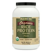 NutriBiotic Organic Rice Protein Powder, Plain, 3 lb 1.36 kg