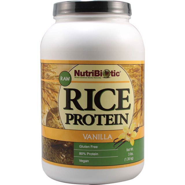NutriBiotic Rice Protein Powder Raw Vegan Vanilla 3 lbs