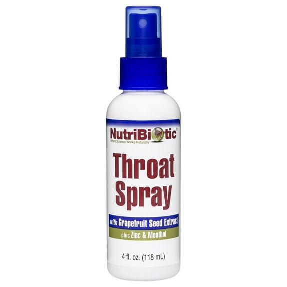 NutriBiotic Throat Spray with GSE, 4 Fluid Ounce