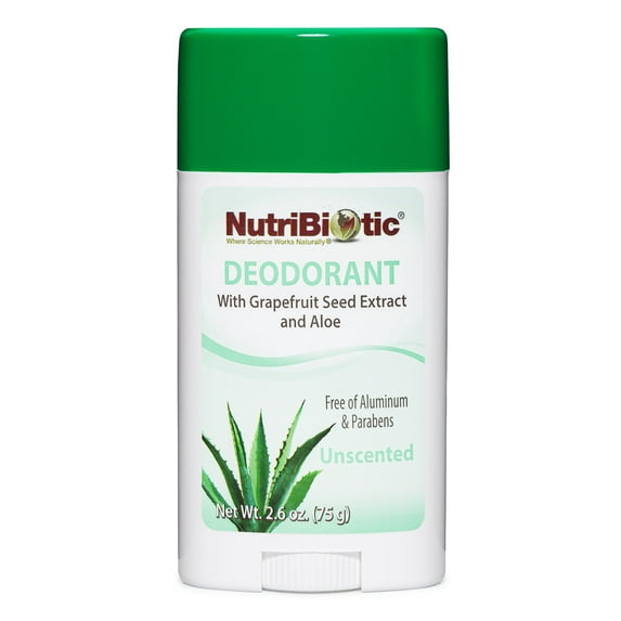 NutriBiotic Unscented Deodorant with GSE, 2.6 Ounce Stick