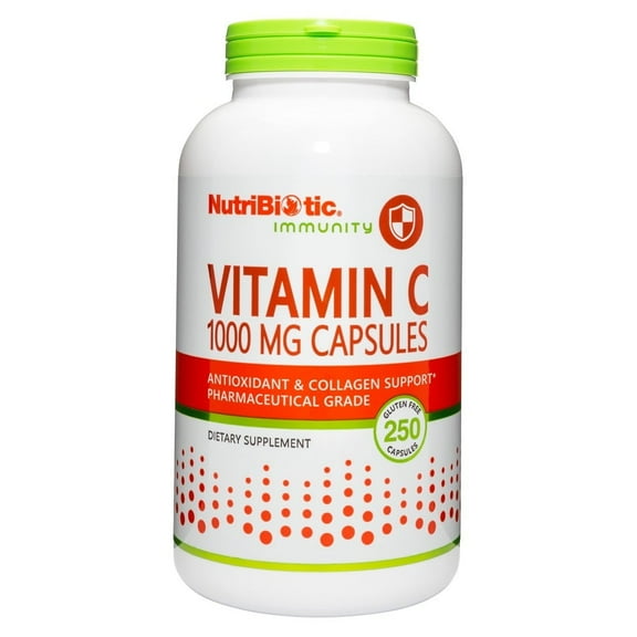 NutriBiotic Vitamin C 1000 Mg Capsules, 250 Count