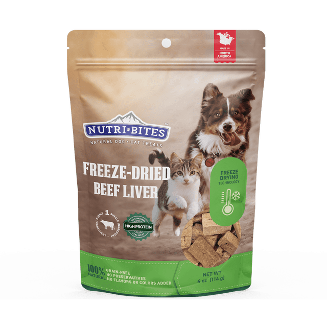 NutriBites Freeze Dried Beef Liver Dog & Cat Treats | Healthy Pet ... - Liver Health Supporting Dog Treats