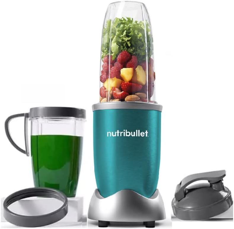NutriBullet Special Edition Pro 900-Watt Blender - Turbo Power For Smoothies, Turquoise, Easy Clean-326445