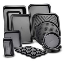 NutriChef 10 Piece Non-stick Bakeware Set - Carbon Steel Baking Tray Set