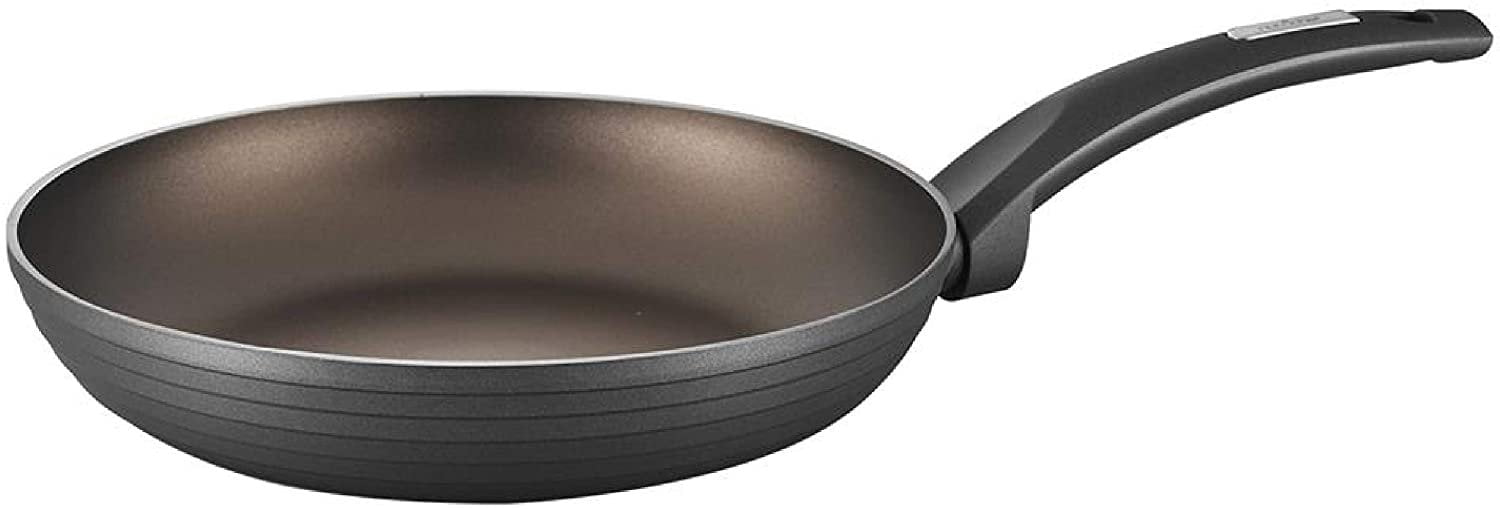NutriChef 11'' Large Fry Pan - Non-Stick Stylish Kitchen Cookware with Metallic Ridge-Line Pattern