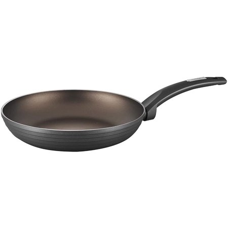 NutriChef 11'' Large Fry Pan - Non-Stick Stylish Kitchen Cookware with Metallic Ridge-Line Pattern