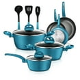thumbnail image 1 of NutriChef 12 Piece Nonstick Home Cookware Set w/ Lids & Cool Touch Handles, 1 of 7