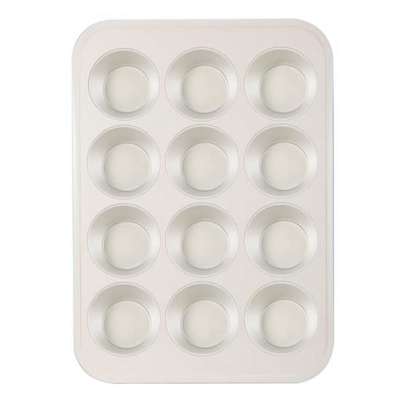 NutriChef 12-cup Ceramic Oven Muffin Pan, Non-Stick Coated Layer Surface, Even Heating Muffin Tray for Muffins, Cupcakes, Pastries & Mini Pies