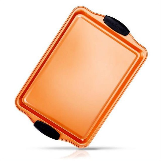 NutriChef 13” NonStick Small Copper Carbon Metal Cookie Sheet