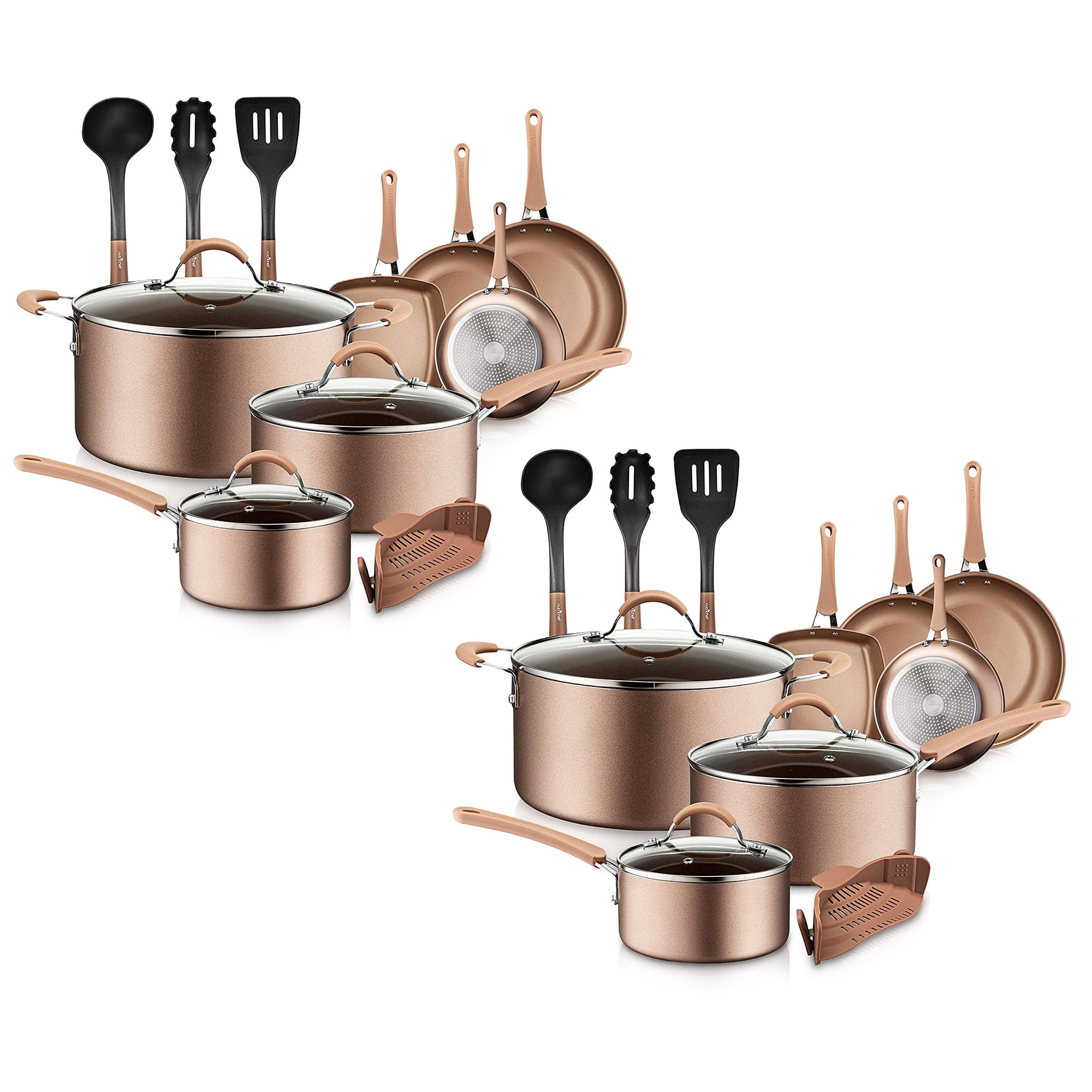 NutriChef Nonstick Cooking Kitchen Cookware Pots and Pans, 14 Piece Se –  Tuesday Morning