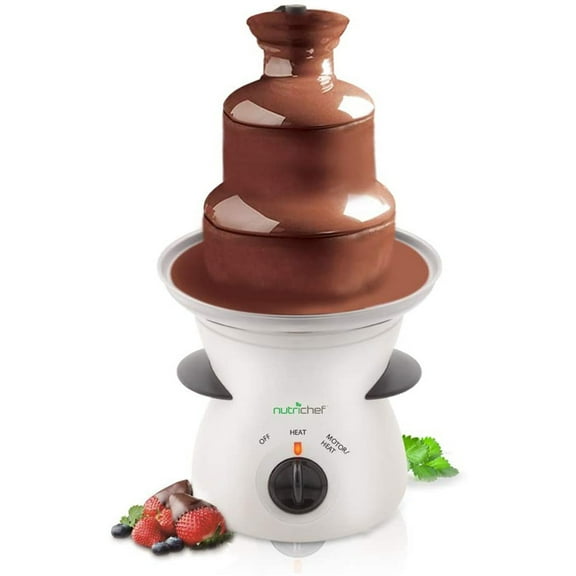 NutriChef PKFNMK16.5 - Three Tier Electric Chocolate Fondue Fountain