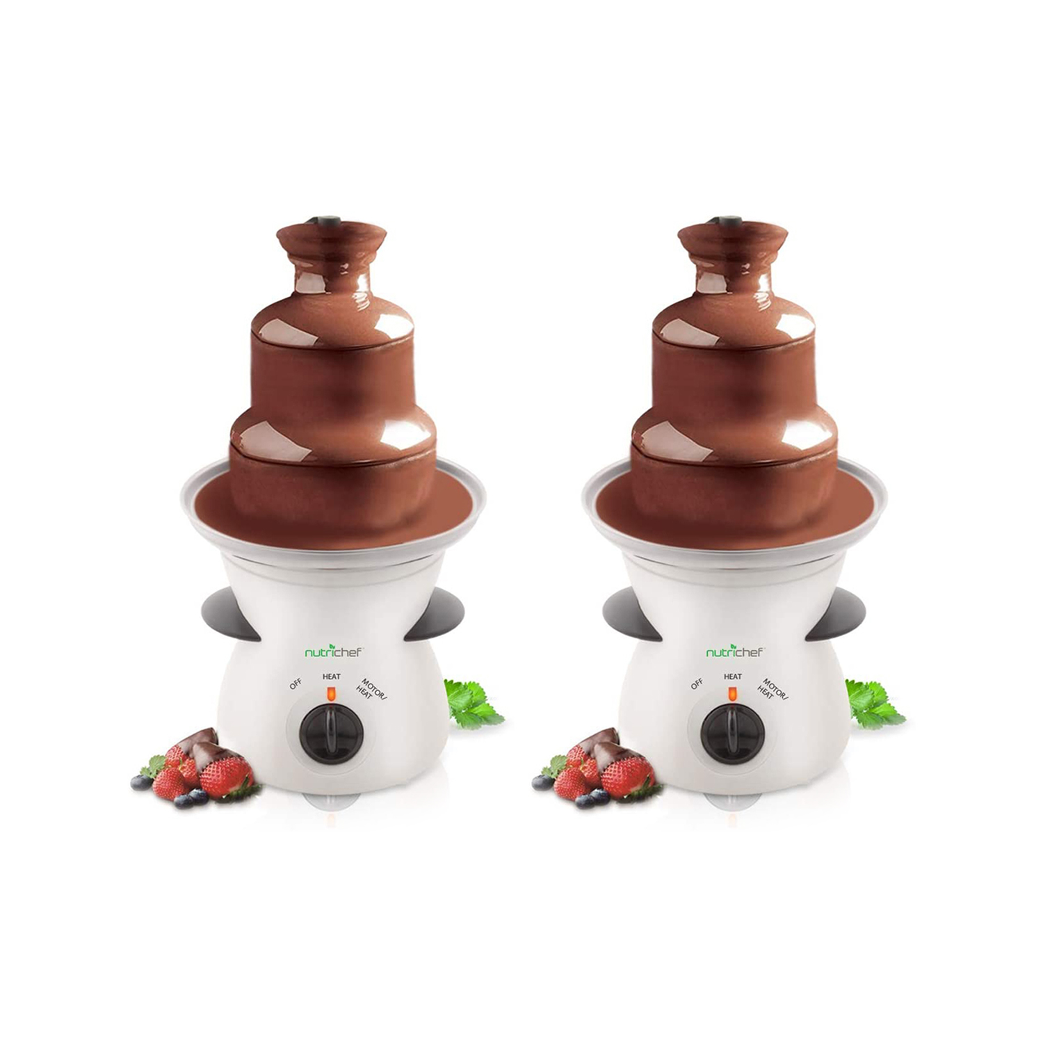 NutriChef 16oz 3 Tier Electric Fondue Maker Fountain Chocolate Melter