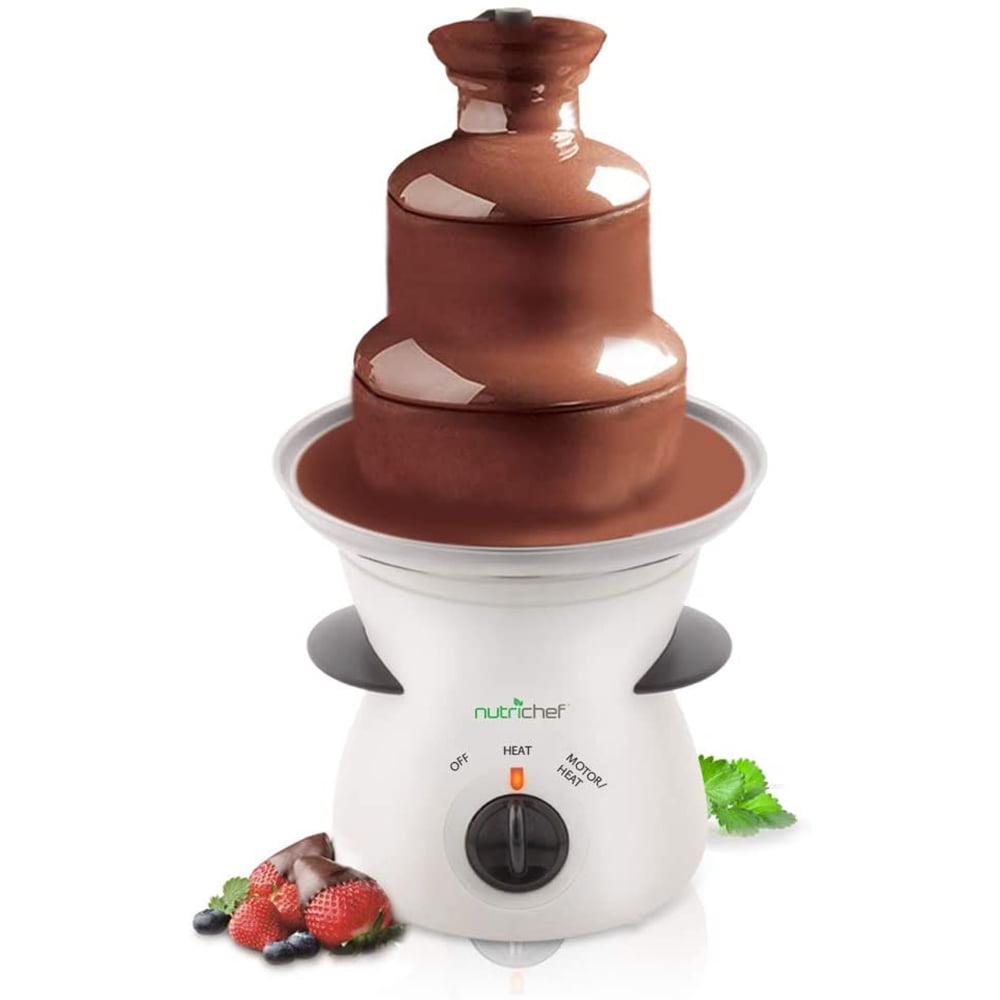 Open Box NutriChef 16oz 3 Tier Electric Fondue Maker Fountain Chocolate Melter