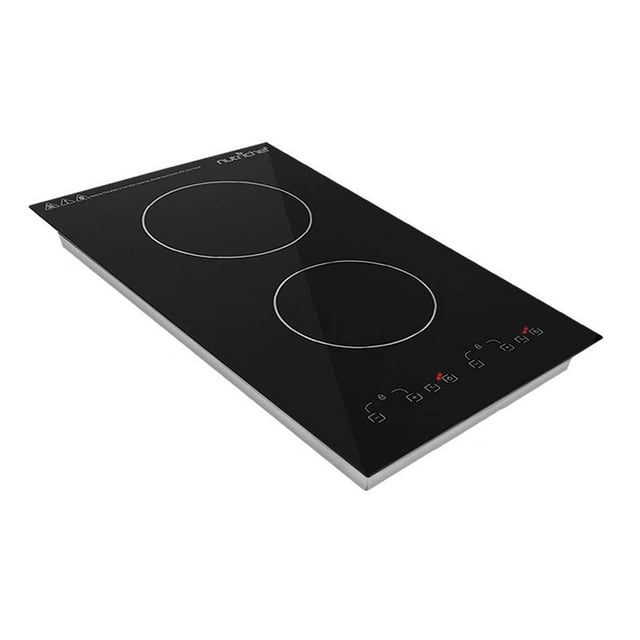 NutriChef 1800W Dual Induction Adjustable Double Countertop Cooktop Burner