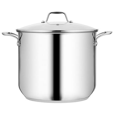 Open Box NutriChef 19 Quart Stainless Steel Soup Stock Pot with Handles & Lid