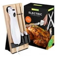 thumbnail image 1 of NutriChef 2 Blade Serrated Electric Kitchen Knife w/ Butcher Block Storage Tray, 1 of 4