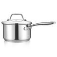 thumbnail image 1 of NutriChef 2-Quart Stainless Steel Saucepan - 18/8 Food Grade Heavy Duty Cookware W/ See Through Lid, 1 of 7