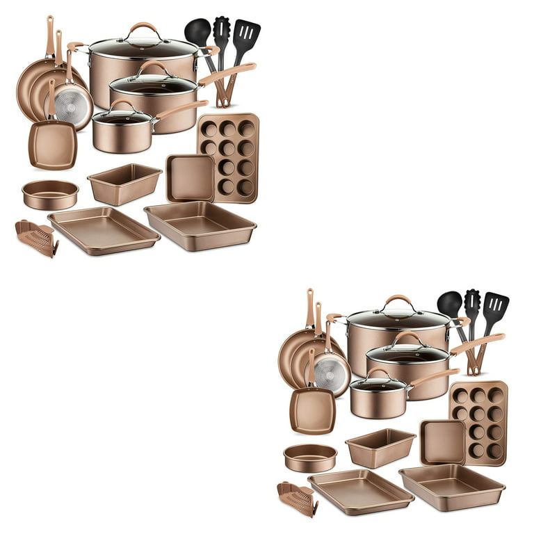 NutriChef Bronze Non-Stick Kitchen Bakeware Set