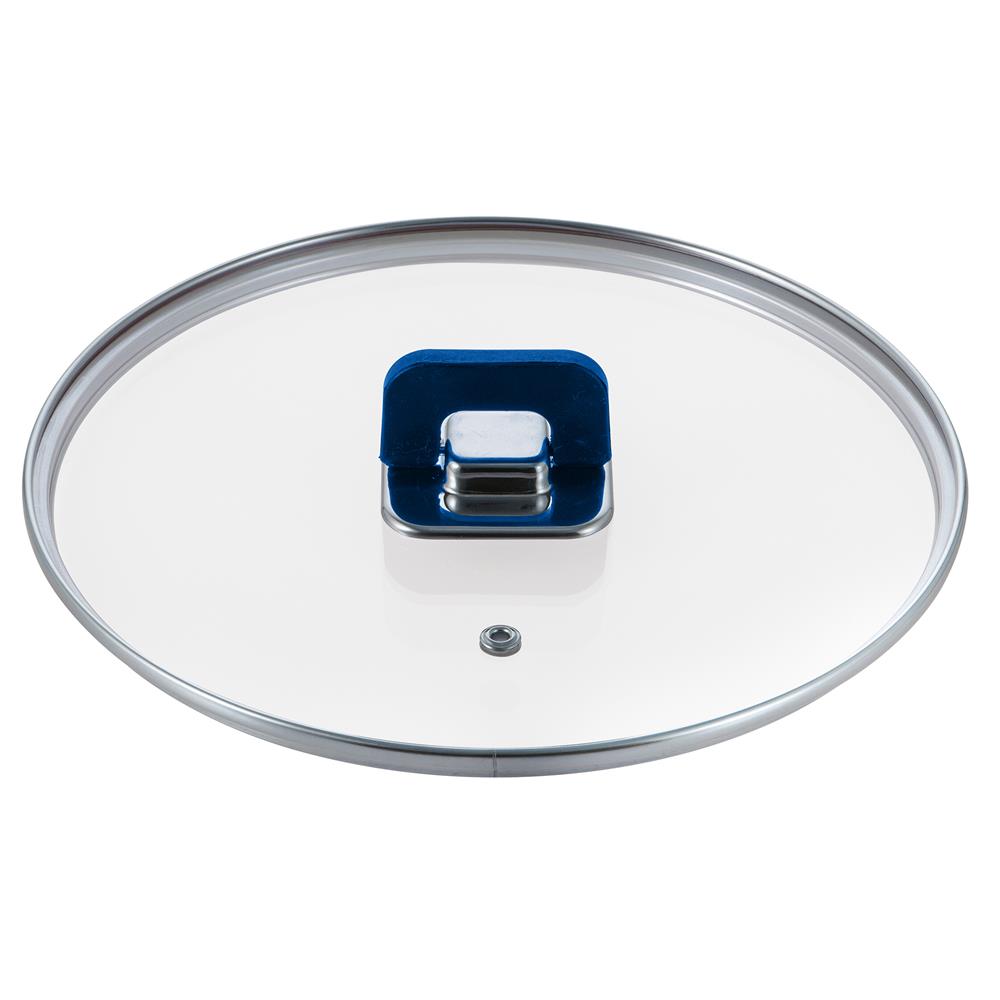 NutriChef 5 Quart Casserole-See-Through Tempered Glass Lids, (Blue ...
