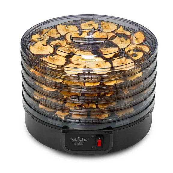 NutriChef 550 W 6-Tray Food Dehydrator, Black
