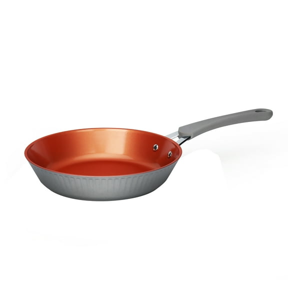 NutriChef 8'' Small Fry Pan - Stylish Kitchen Cookware with Elegant Lines Pattern, Non-Stick
