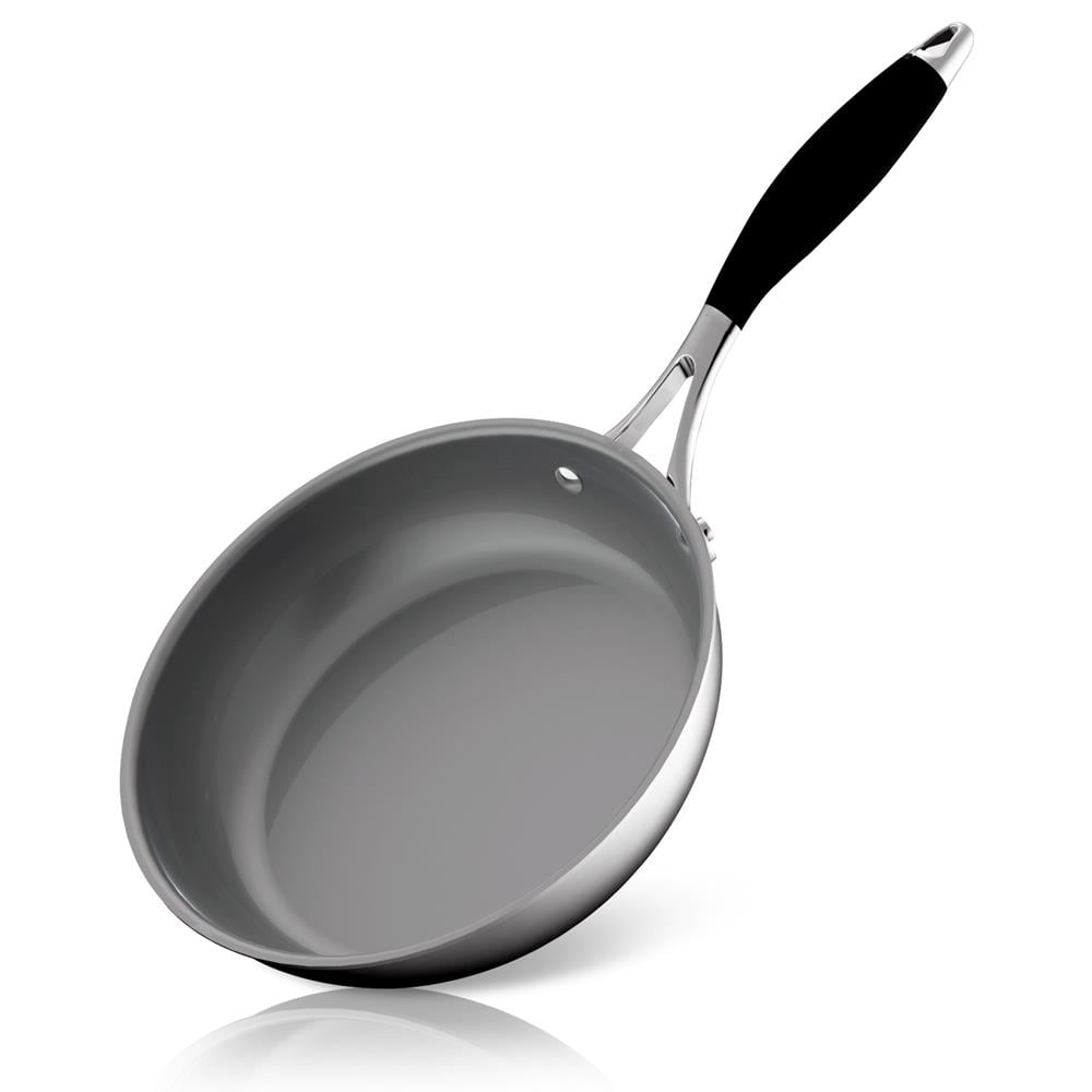 NutriChef 8'' Stain-Resistant Frying Pan Kitchen Cookware w/ Durable Ceramic Non-Stick Coating