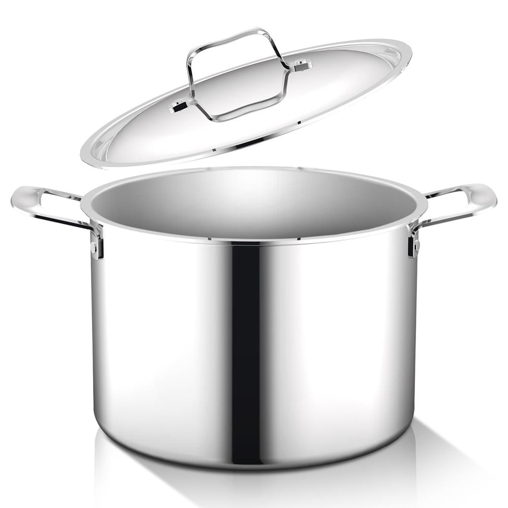 NutriChef 8quart Stockpot StainlessSteel StainResistant Pot Kitchen