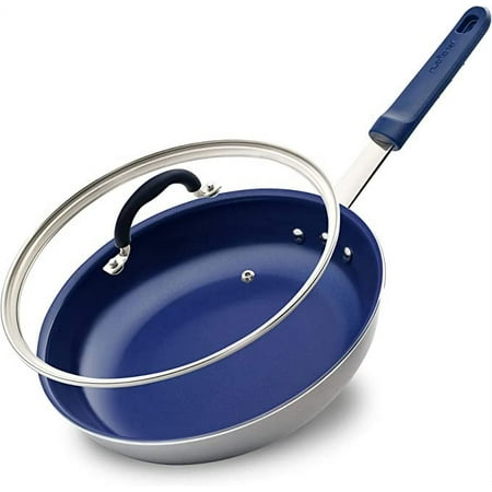 NutriChef Ceramic 12 Large Skillet Nonstick Frying Pan - NCFRLD12