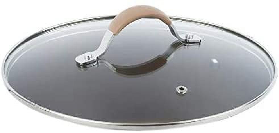 NutriChef Cooking Pot Lid - See-Through Tempered Glass Lids, 2.5 Quart (Works with Models: NCCW14S & NCCW20S)
