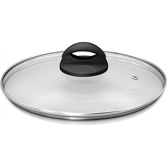 NutriChef Cooking Pot Lid - See-Through Tempered Glass Lids (Works with Model: NCCW12S)