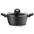 thumbnail image 1 of NutriChef Cooking Pot with Lid - Non-Stick Cookware with Metallic Ridge-Line Pattern, 2 Quart, 1 of 7