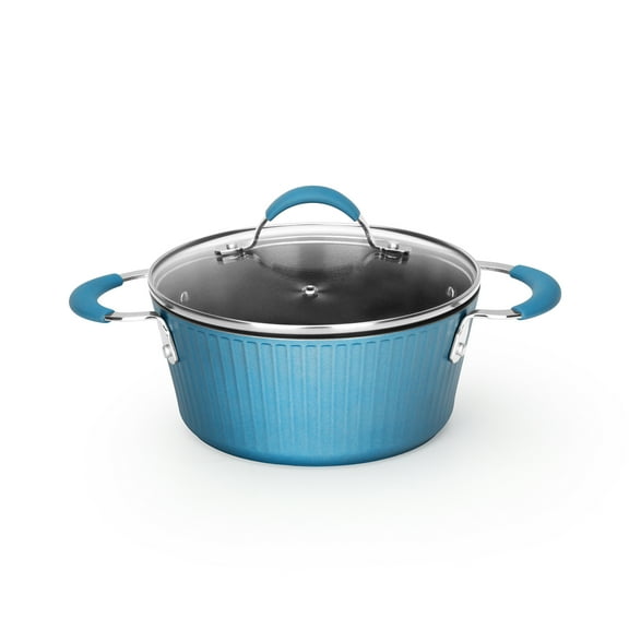 NutriChef Cooking Pot with Lid - Non-Stick High-Qualified Kitchen Cookware, 2.1 Quart