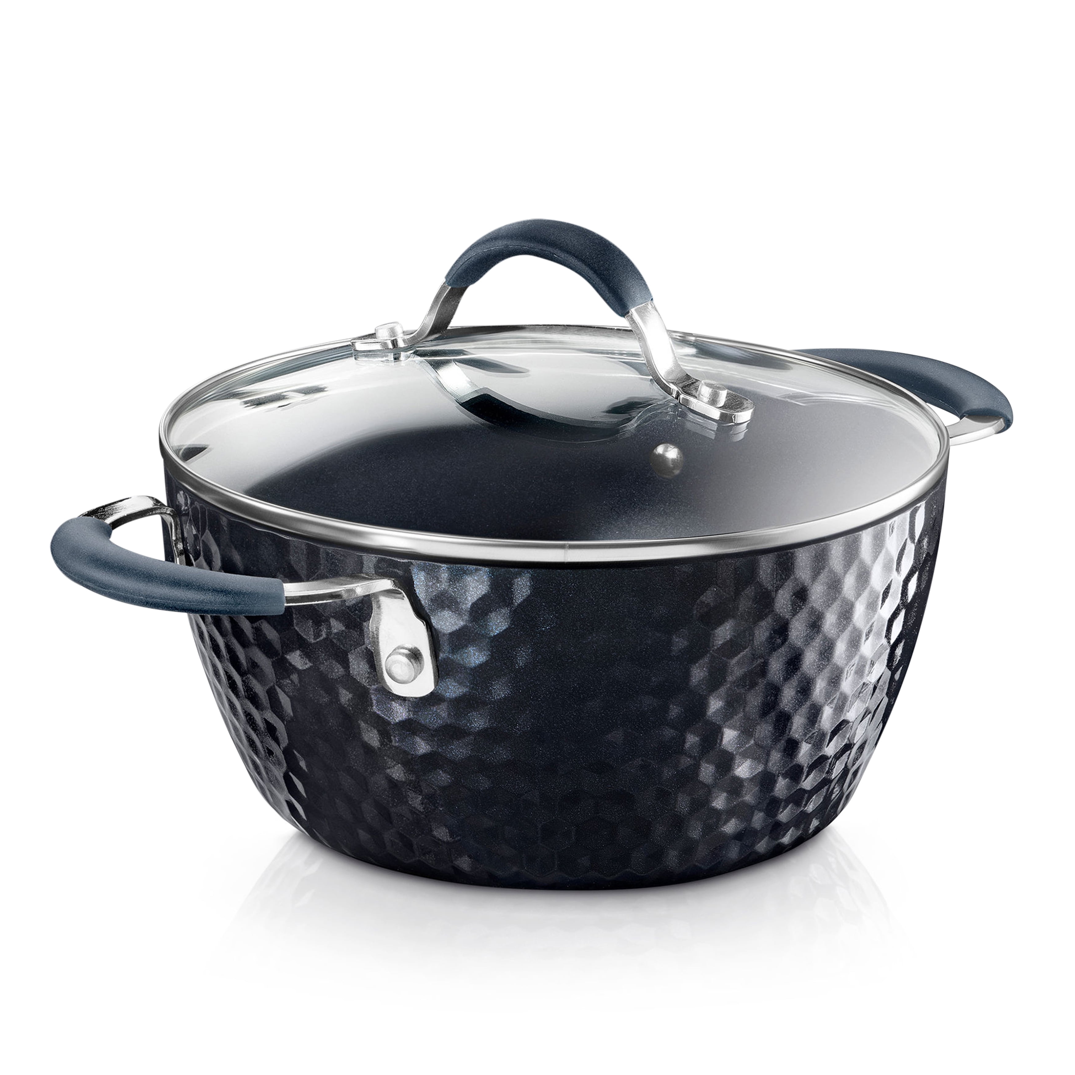 NutriChef Cooking Pot with Lid - Non-Stick High-Qualified Kitchen Cookware, 2.1 Quart