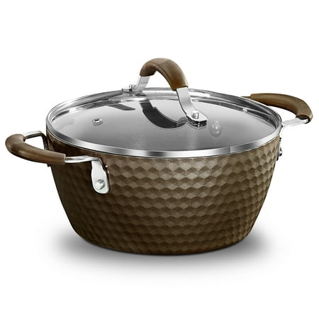 NutriChef Dutch Oven Pot with Lid - Non-Stick High-Qualified Kitchen Cookware, 3.6 Quart